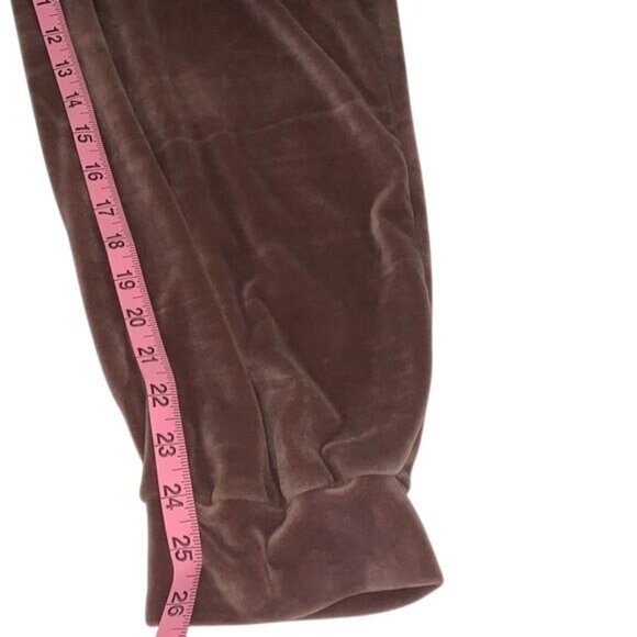 Womens Tan Velour Joggers XL By BBJ Los Angeles With Drawstring Waist & Cuffed A - Picture 10 of 11